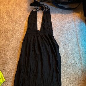 Elegant Black Asymmetrical Dress